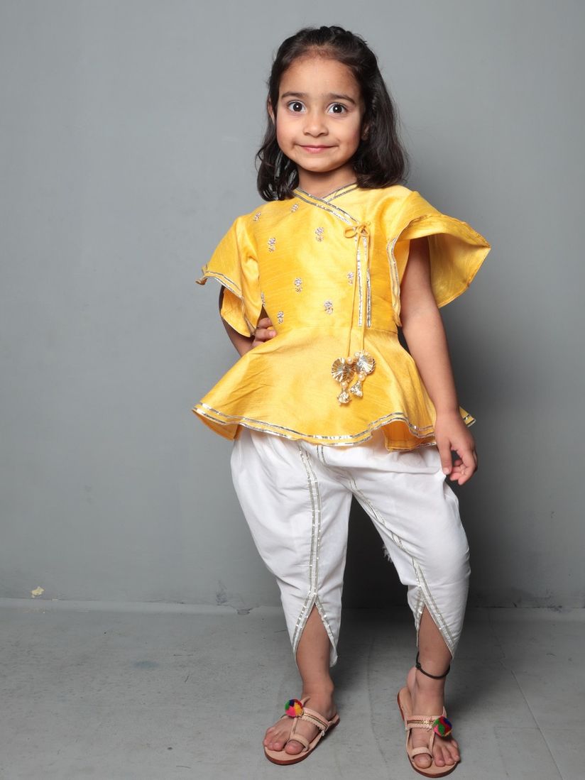 peplum top with tulip pants