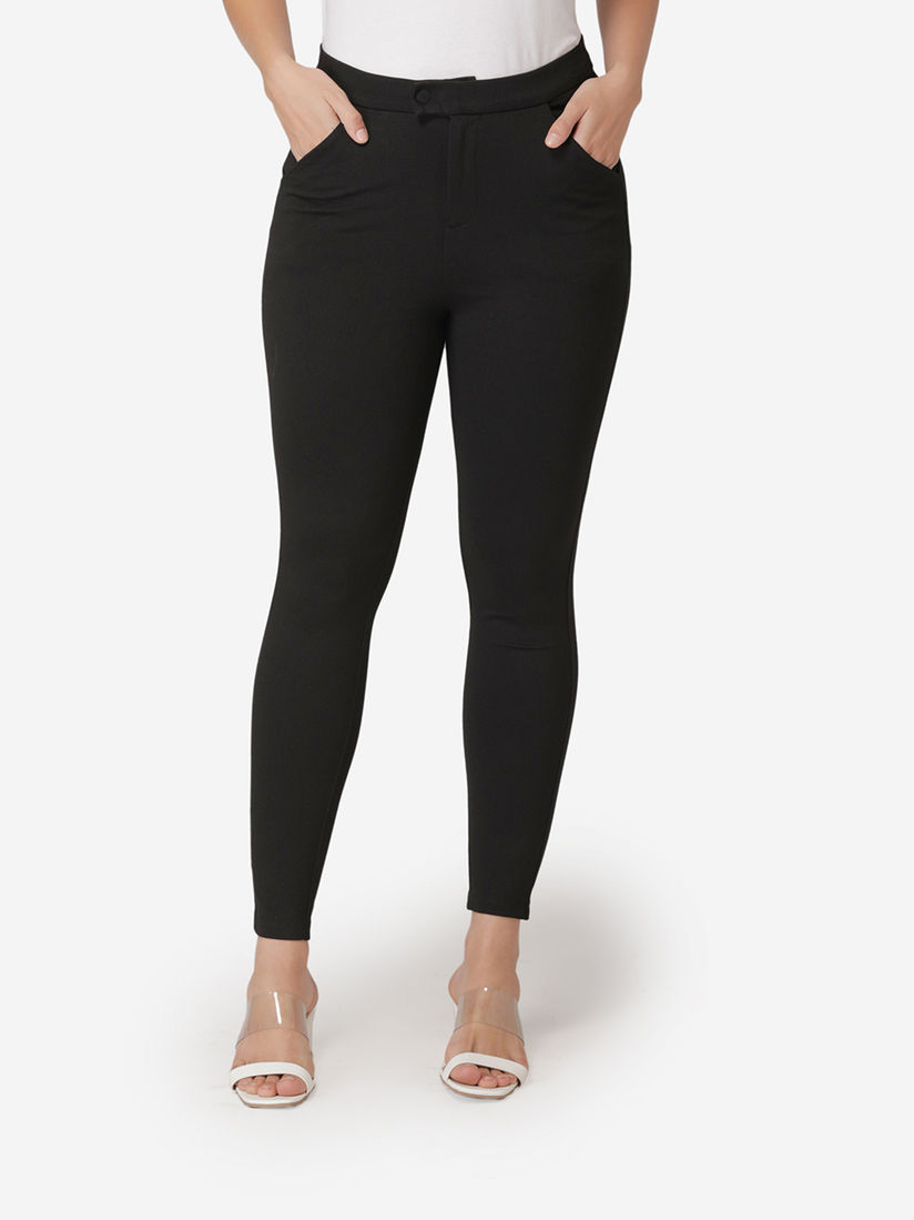 womens red jeggings
