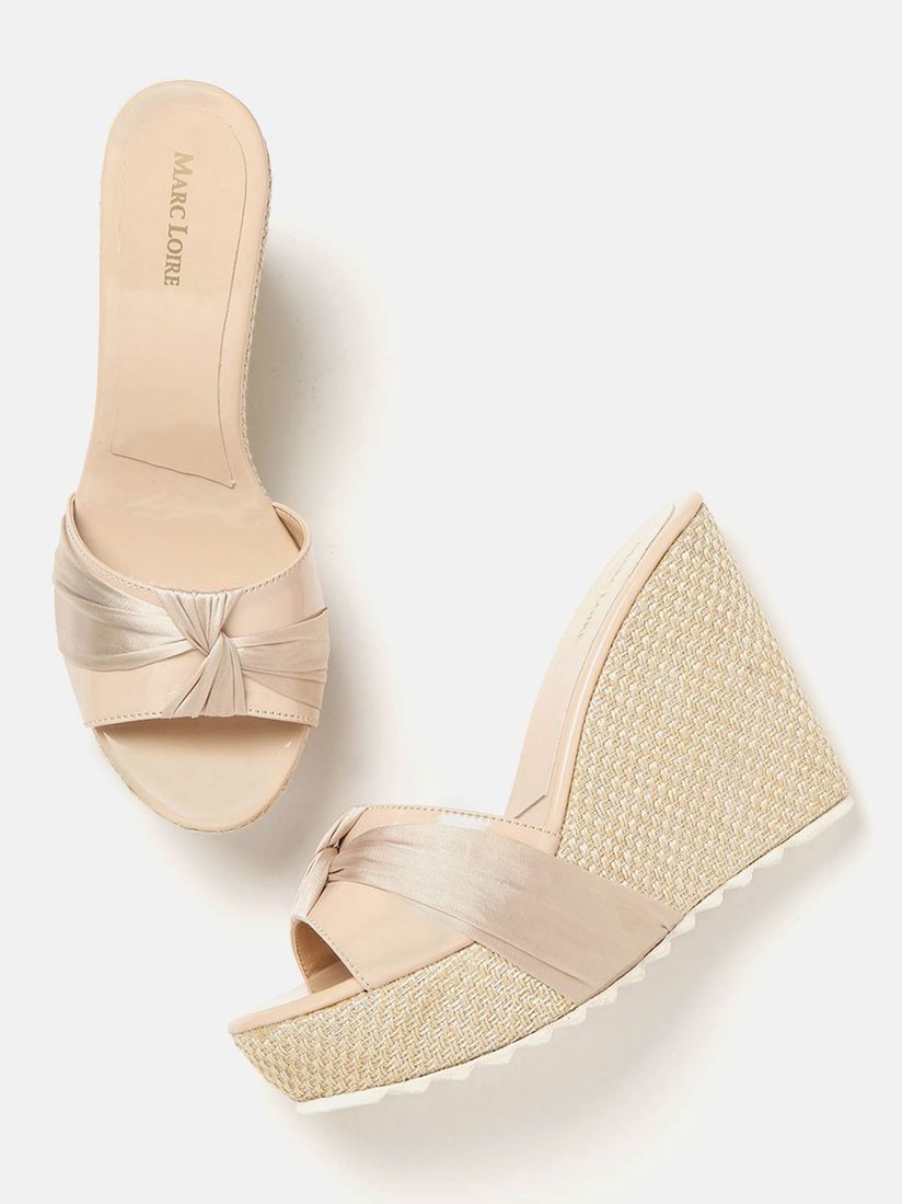 cream colored wedges