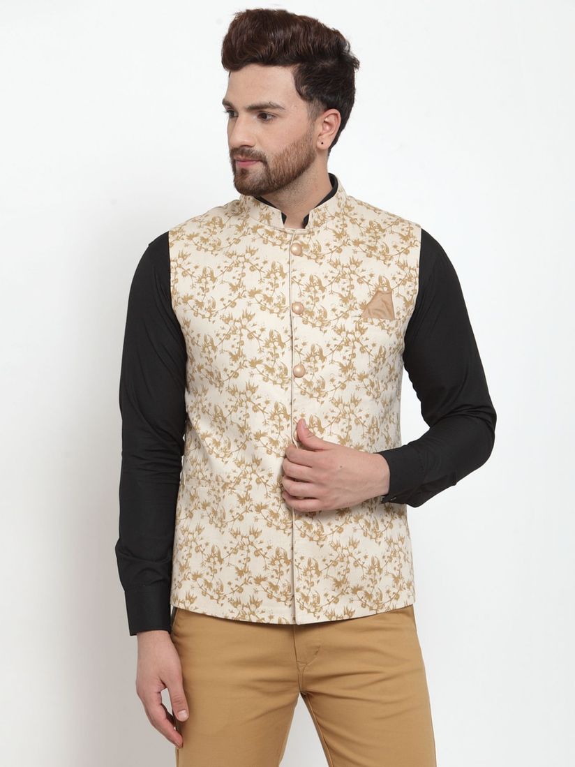 beige nehru jacket
