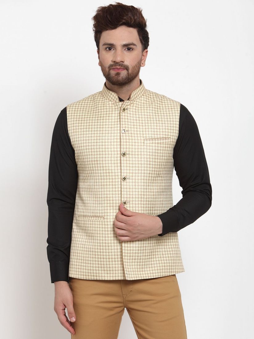 beige nehru jacket