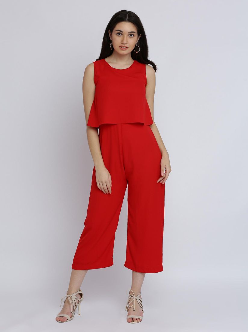 Round neck jumpsuit clearance