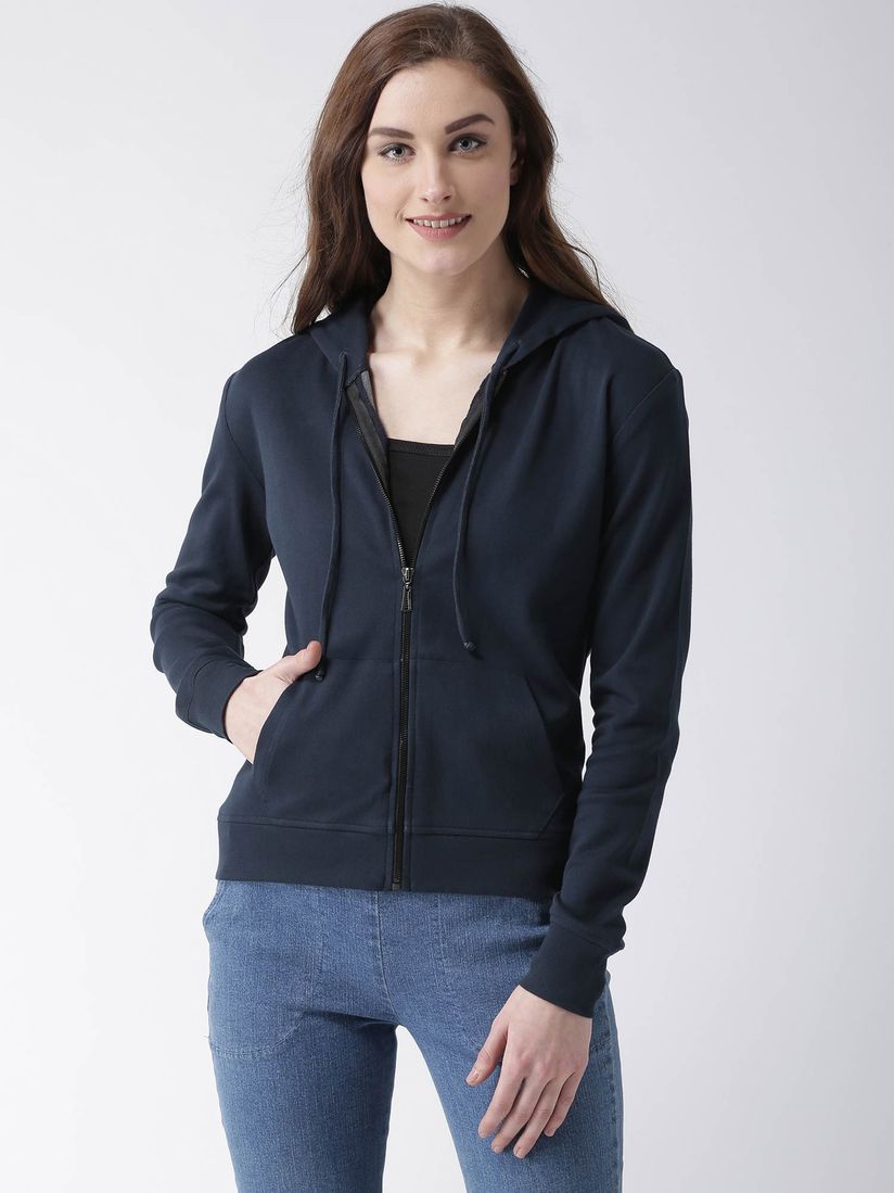 navy blue hooded sweatshirt