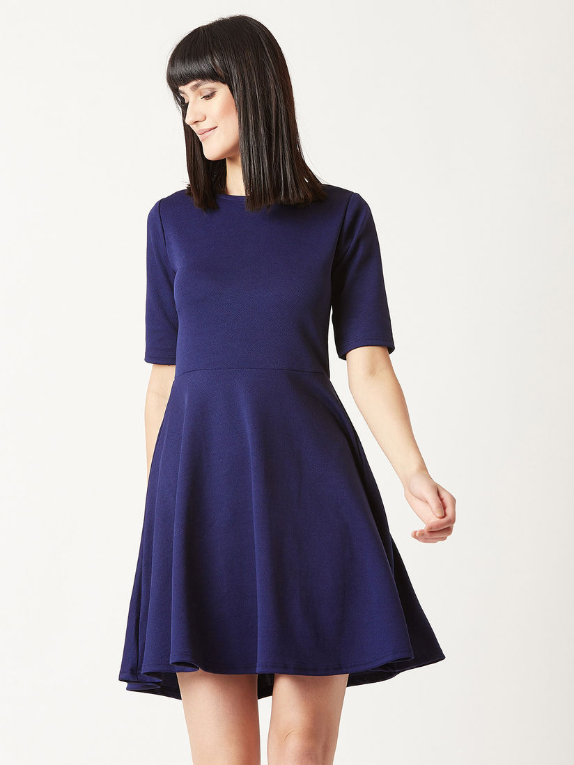 navy blue skater dress
