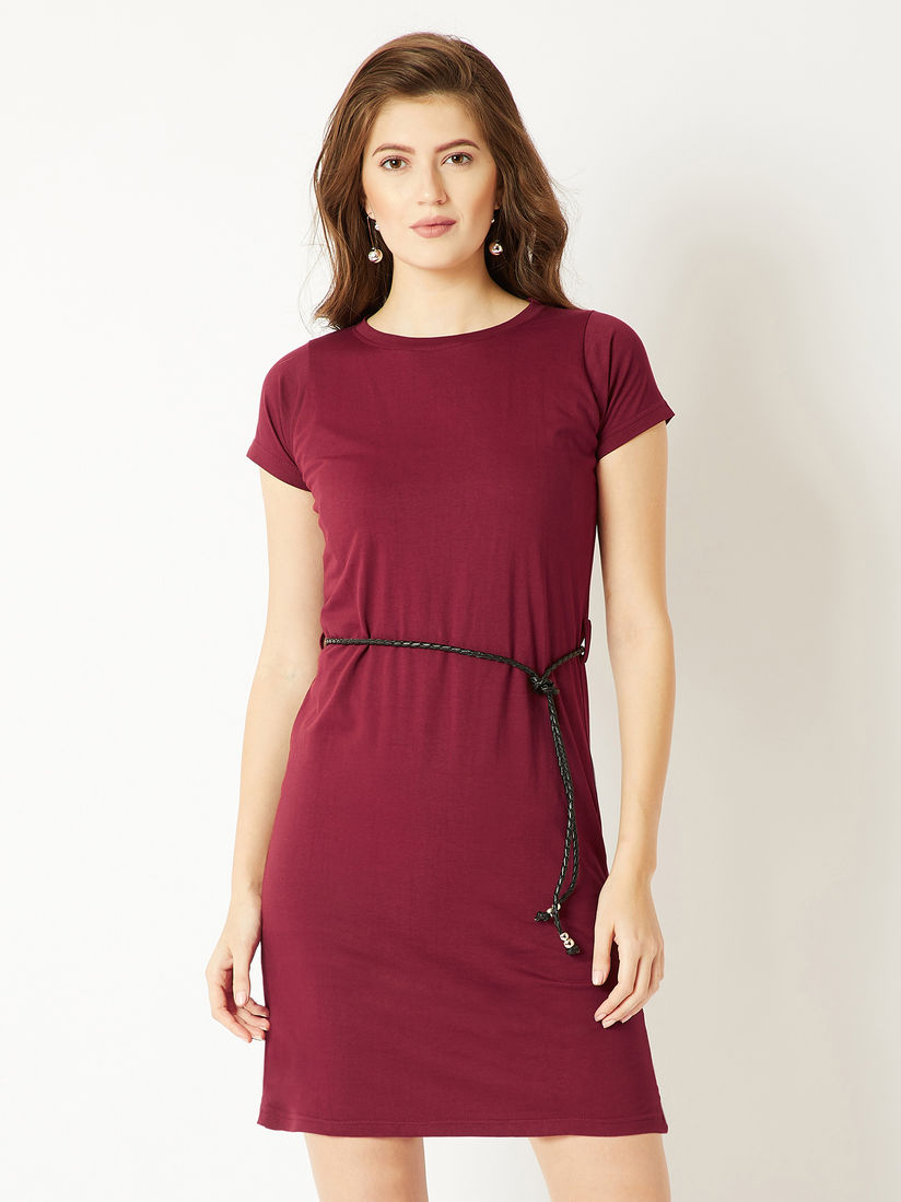 Maroon shirt dress Clearance