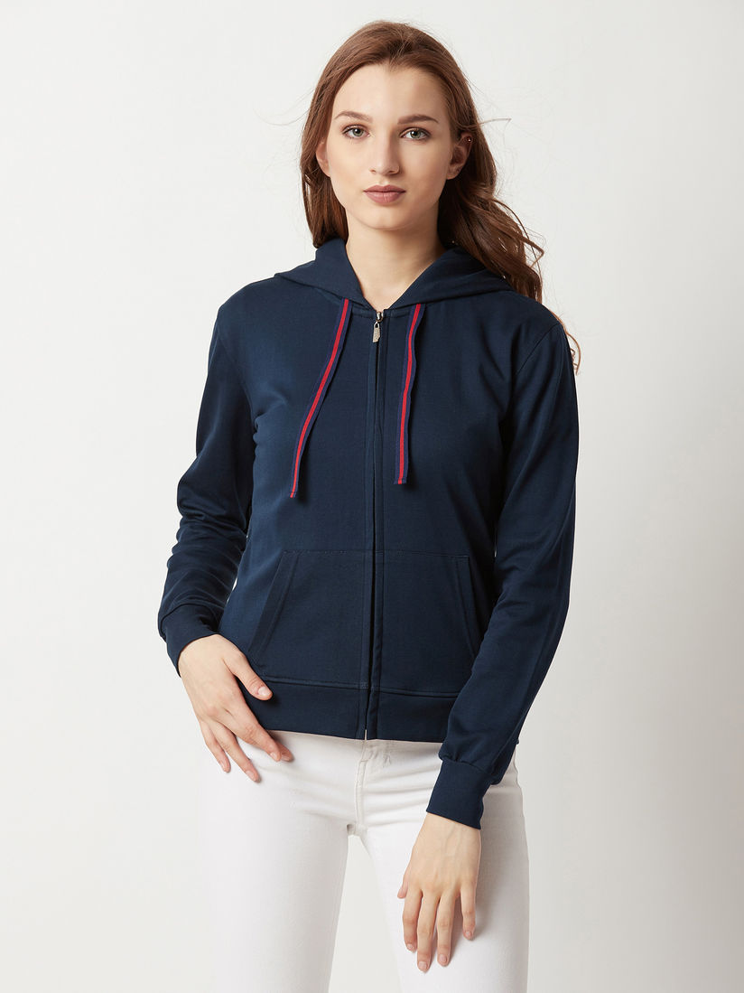 navy blue hooded sweatshirt
