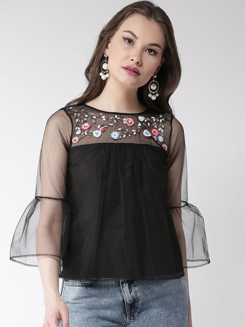 wallpapers Crop Tops For Girls Black mish black striped crop top