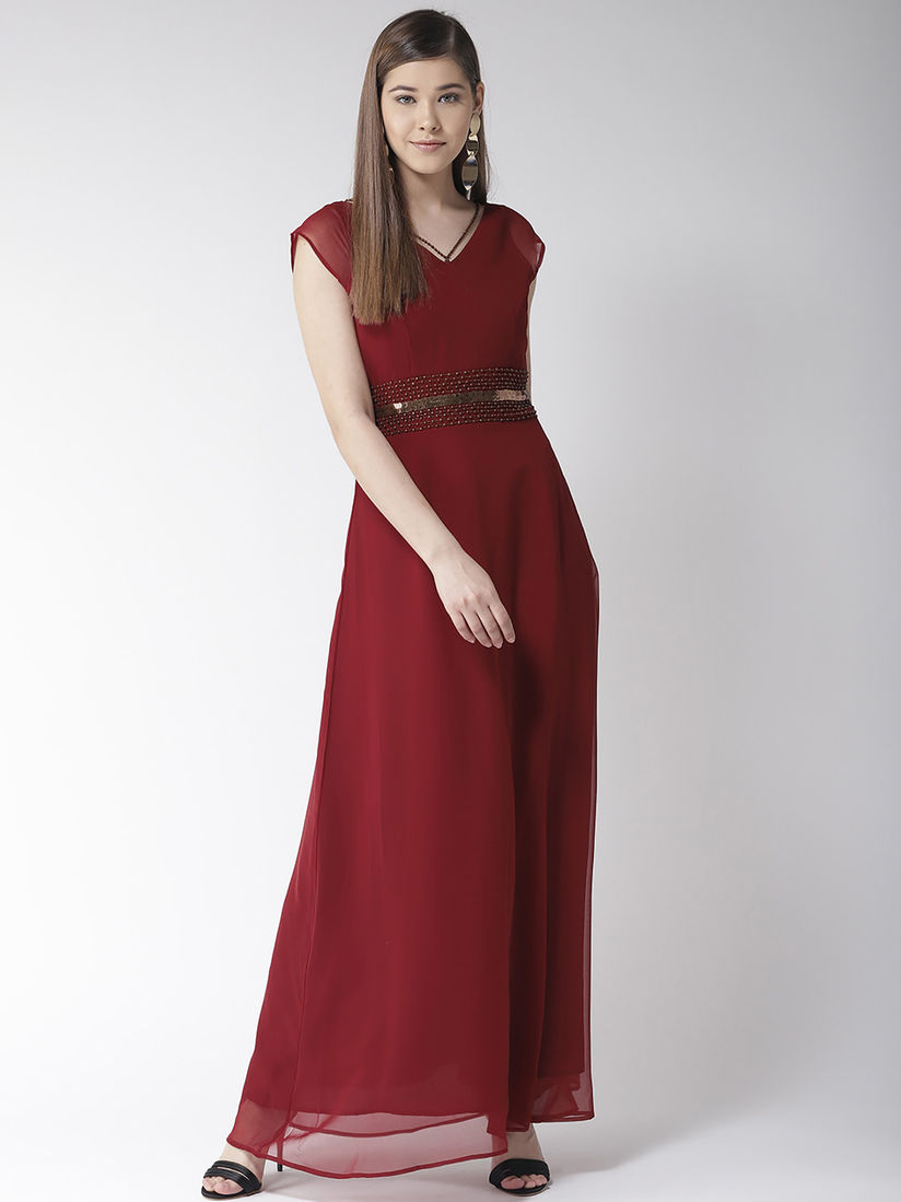 Solid maxi dress online Clearance
