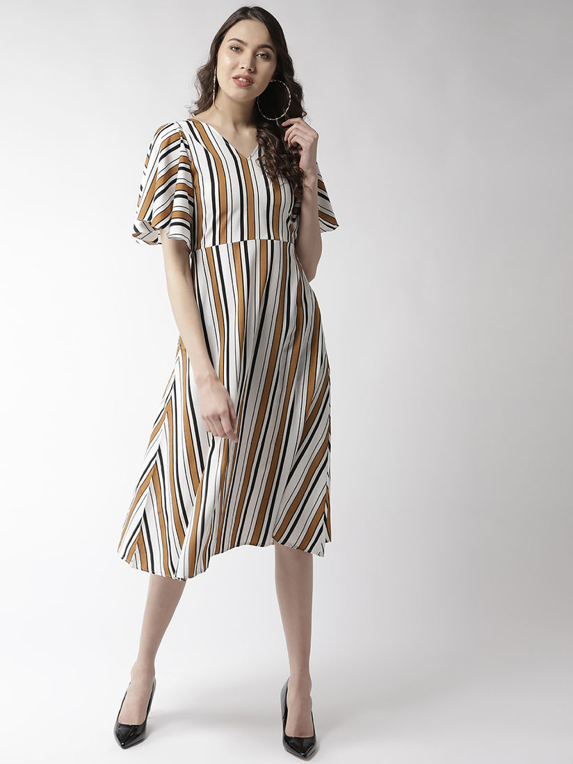 multi colored midi dress