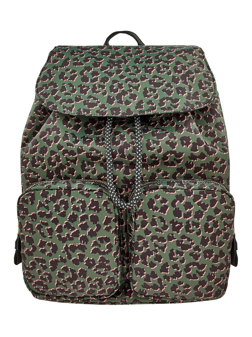 accessorize london leopard reflector backpack
