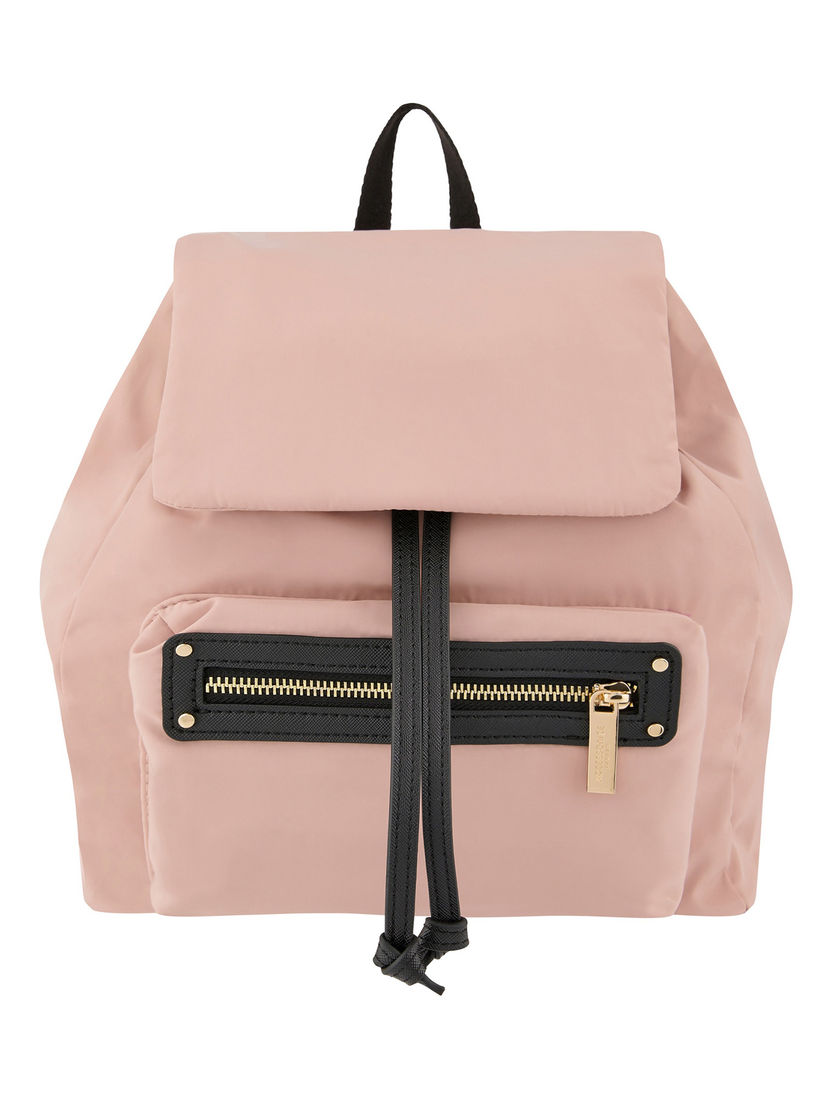 accessorize london sporty nylon pink backpack