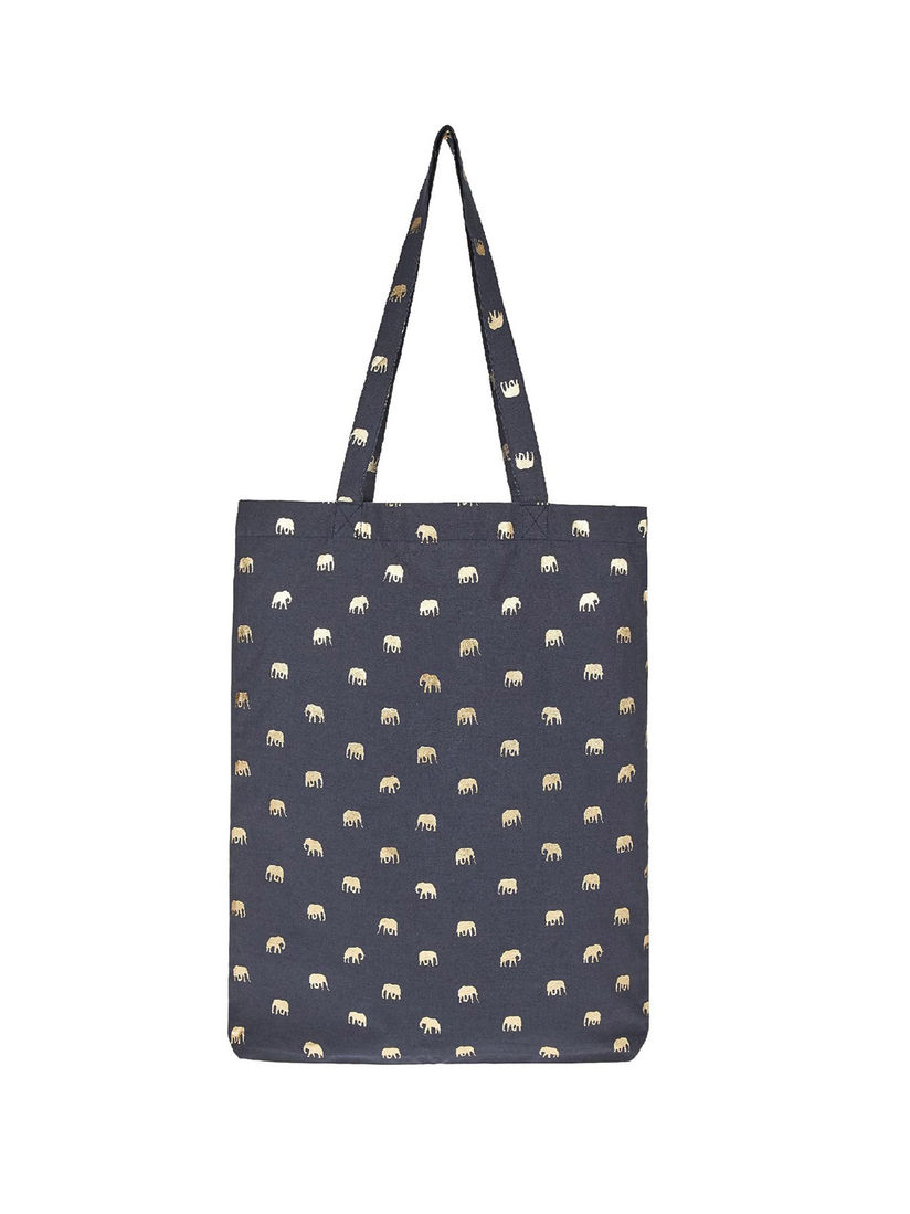 black shopper tote
