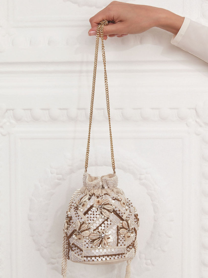 ivory clutch bag accessorize