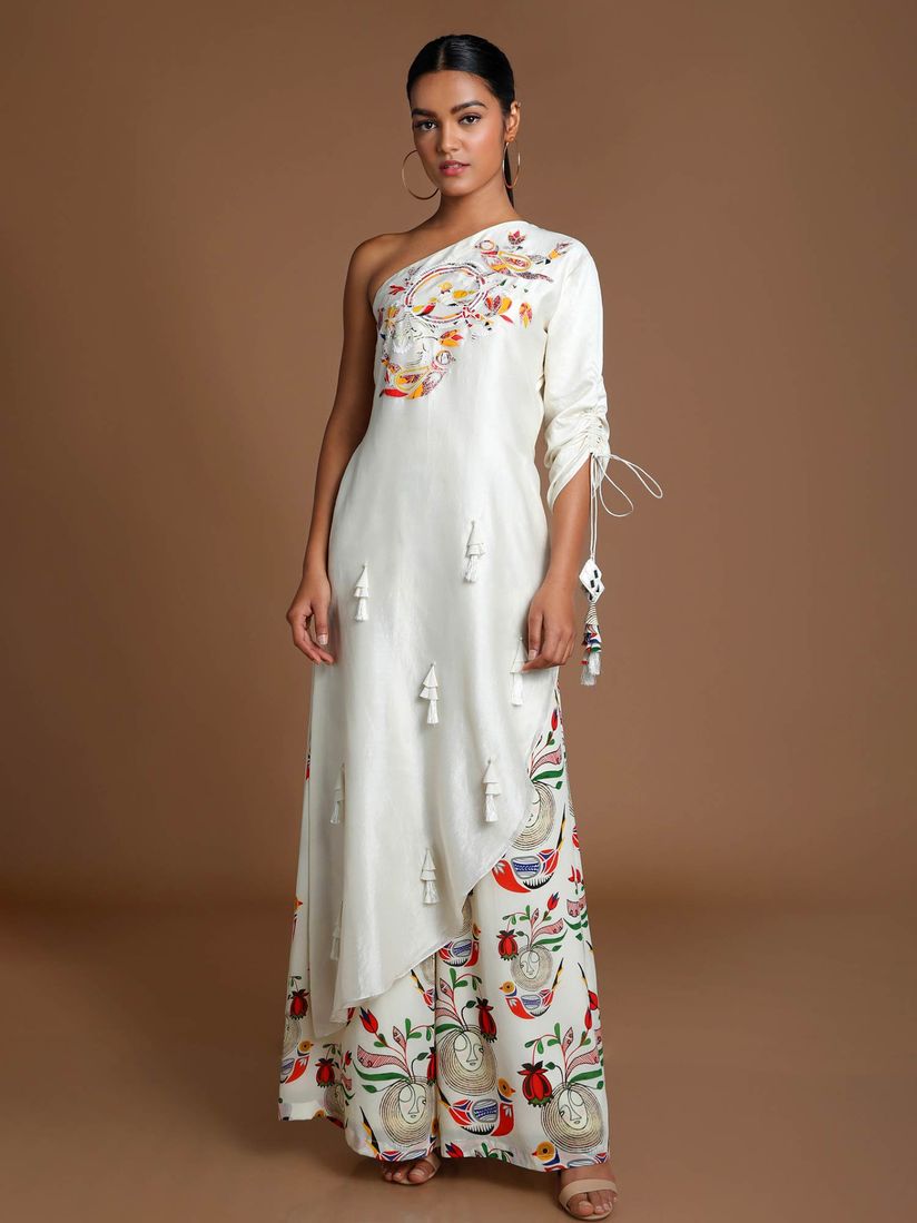one shoulder tunic dress