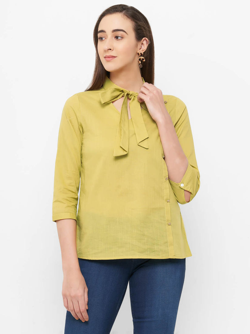yellow tie up top