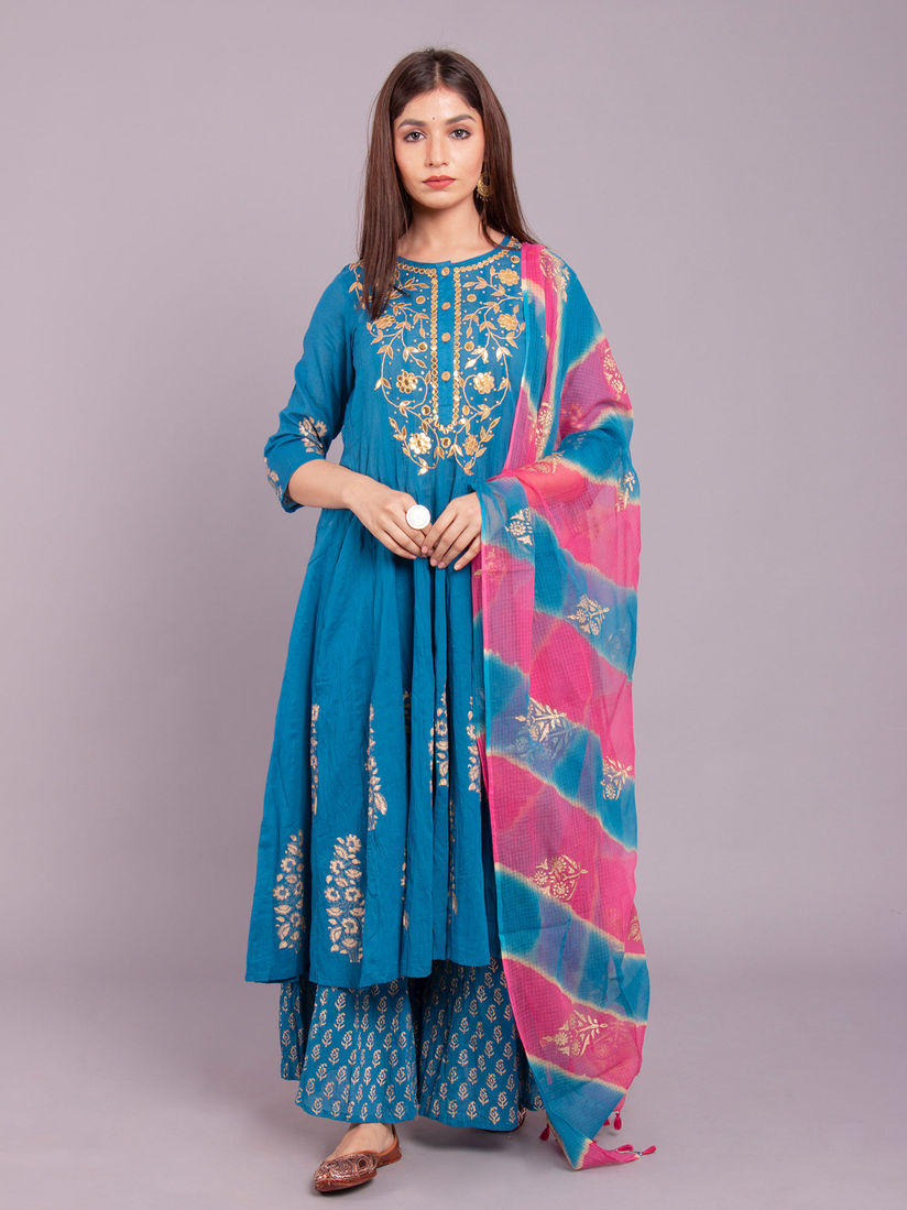 gota patti anarkali suits online