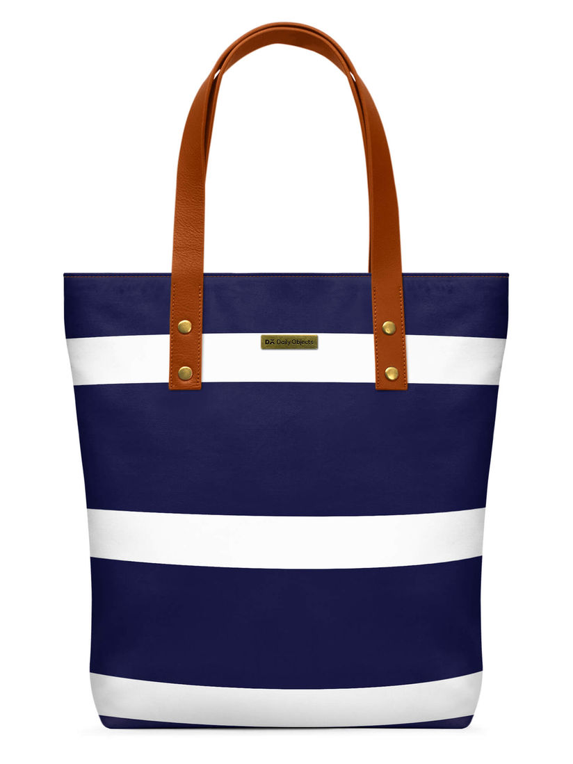Dailyobjects Tote Bags Navy Blue Bag Dailyobjects Navy Blue Tote Bag