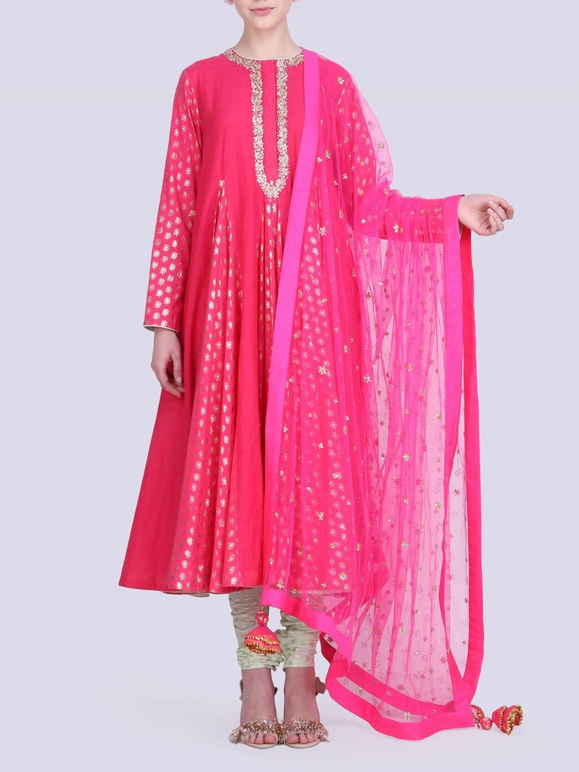 Nikasha Salwar Suits And Sets Buy Nikasha Rani Hot Pink Gold Foil Kalidar With Net Dupatta Set Of 3 Online Nykaa Fashion This timeless dupatta features contemporary kamdani work on fine net material and is finished with delicate floral inspired prints on 4 sides, printed borders are further enhanced with our traditional and most. nikasha rani hot pink gold foil kalidar with net dupatta customisable set of 3