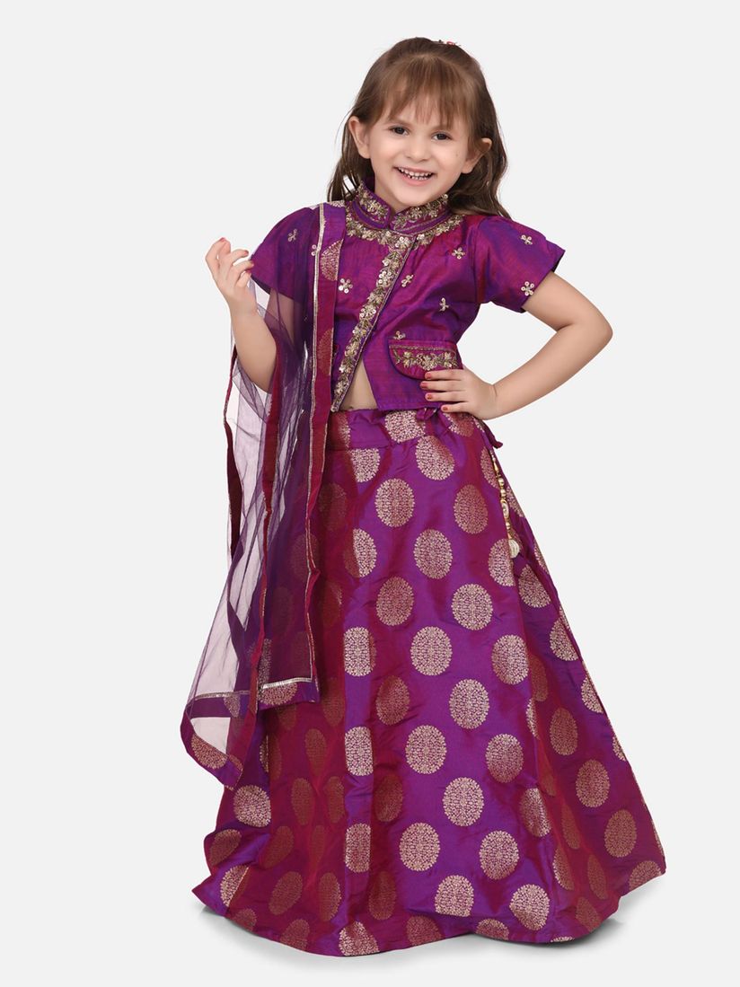 Fairiesforever Lehenga Set Buy Fairiesforever Purple Brocade Lehenga Choli With Dupatta Set Of 3 Online Nykaa Fashion Beige matka printed pure brocade lehenga choli product info : fairiesforever purple brocade lehenga choli with dupatta set of 3