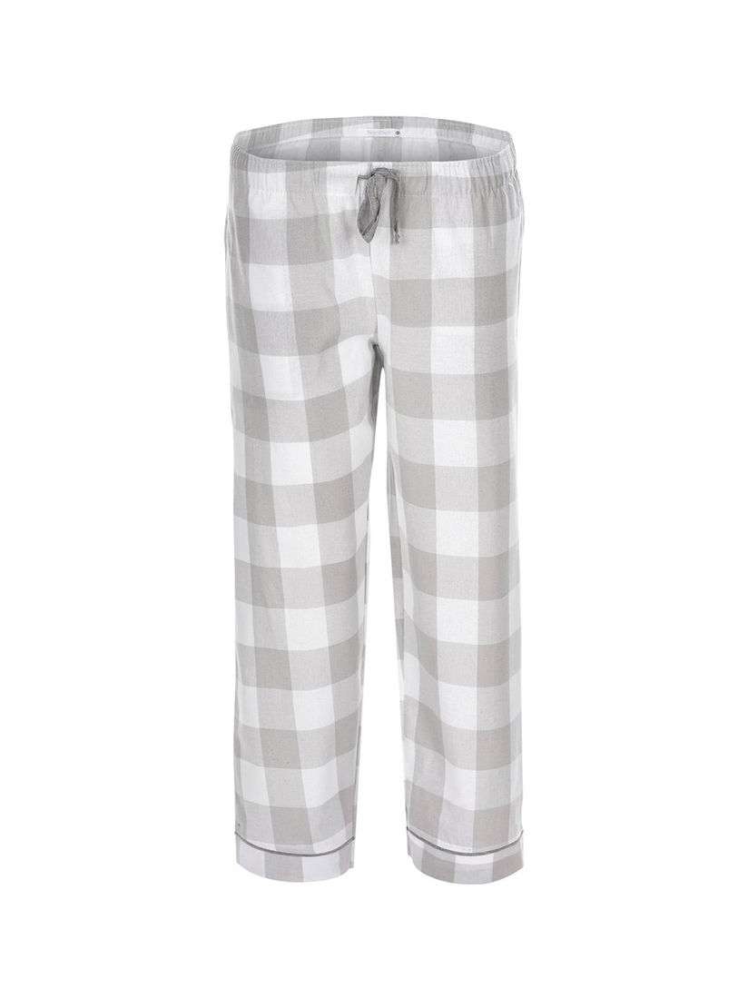 Nordlich Lingerie Nordlich Checkers Women S Pajama White Grey Online Nykaa Fashion