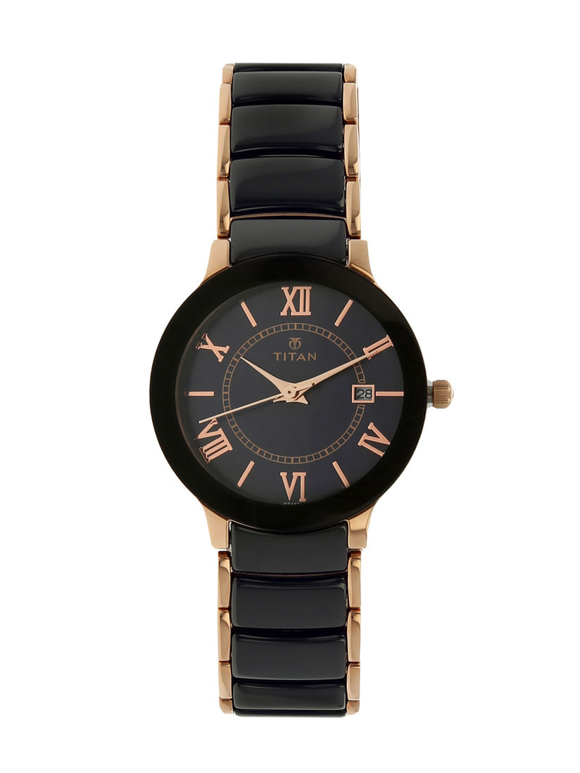Titan black gold watch Sale