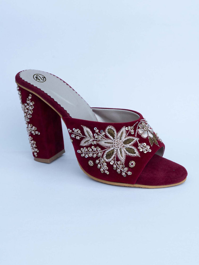 maroon heels