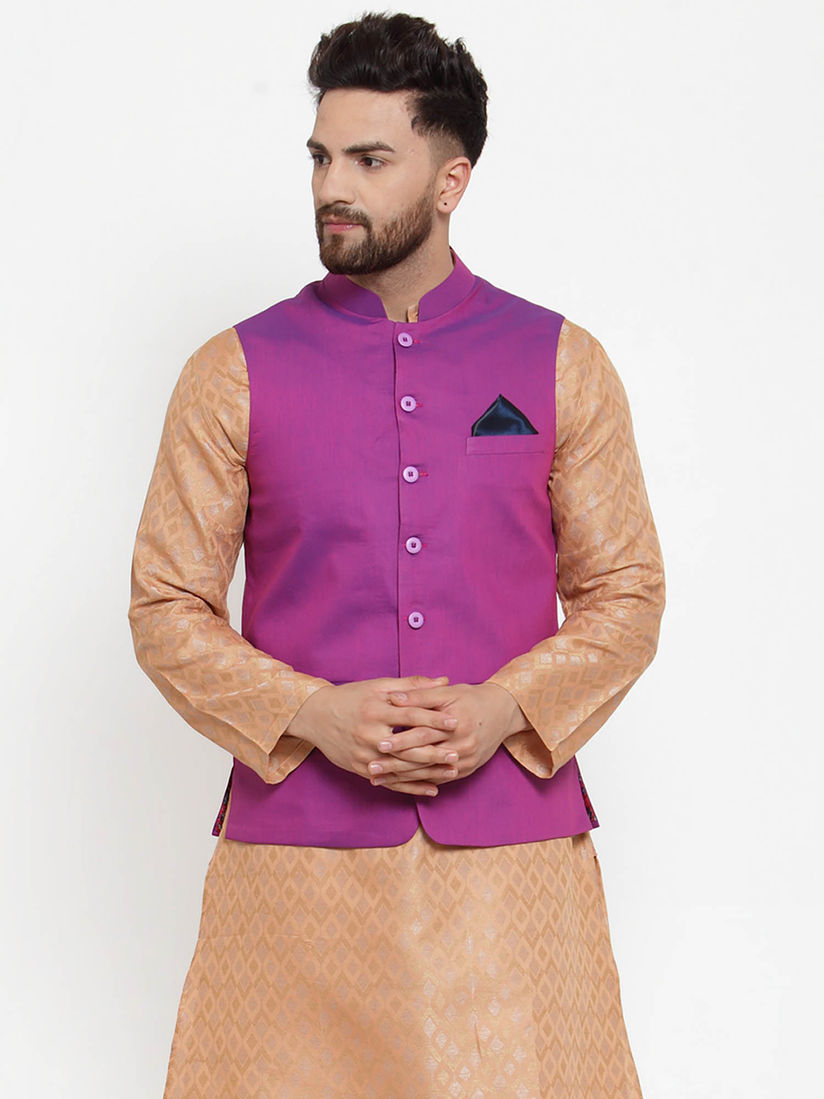 purple nehru jacket