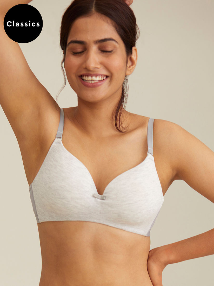Cotton wireless t shirt bra clearance