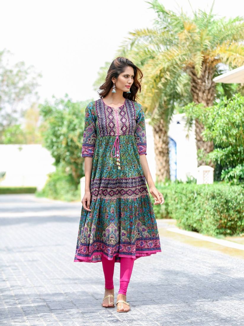 Rain and rainbow kurtis clearance