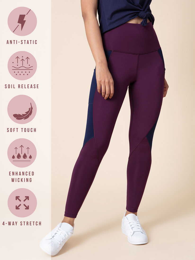 maroon active leggings