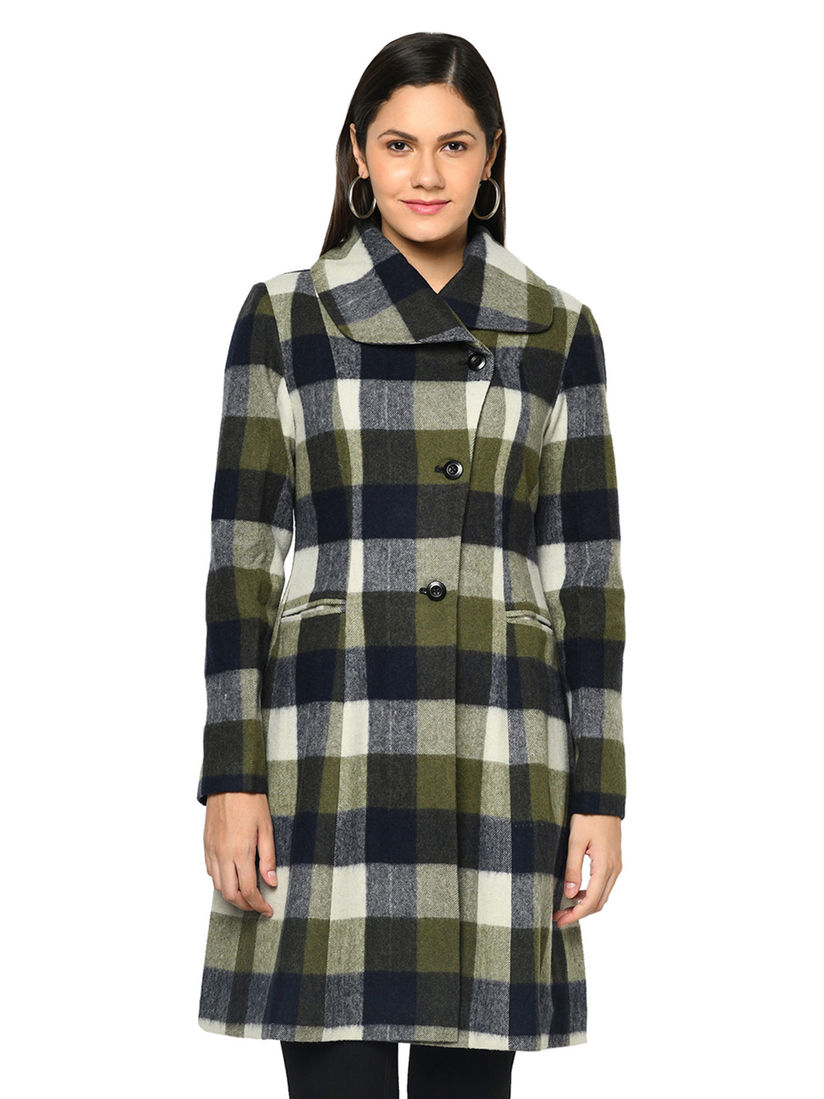olive wool coat womens
