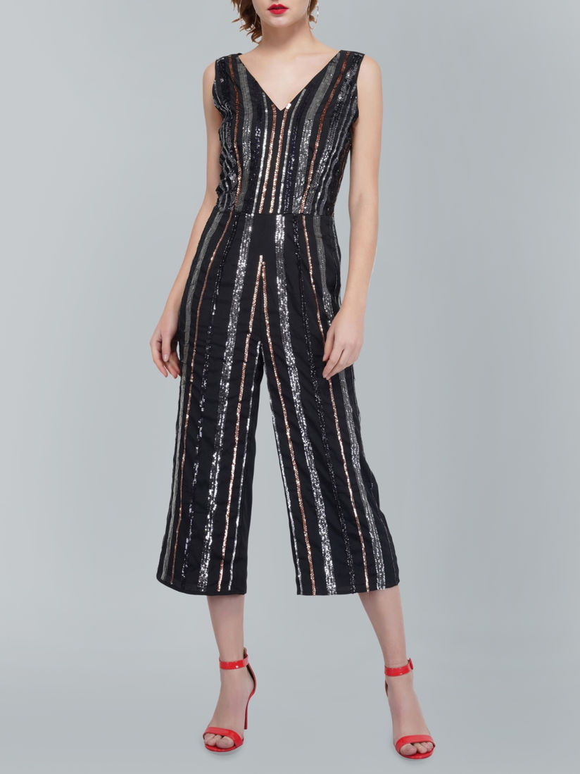 Attic Salt Jumpsuits Buy Attic Salt Rainbow Sequin Jumpsuit Online Nykaa Fashion