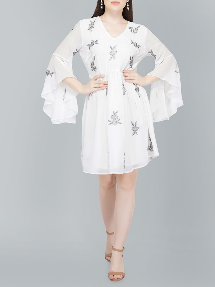 white mini dress summer