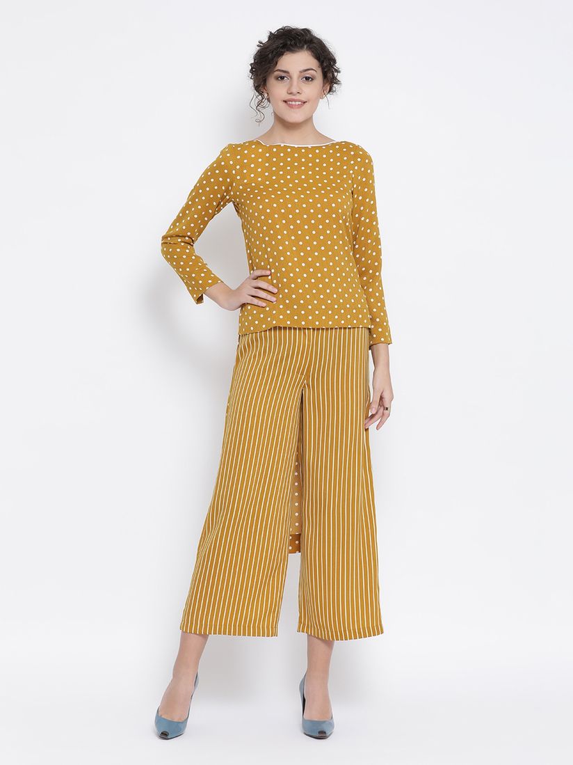 mustard polka dot