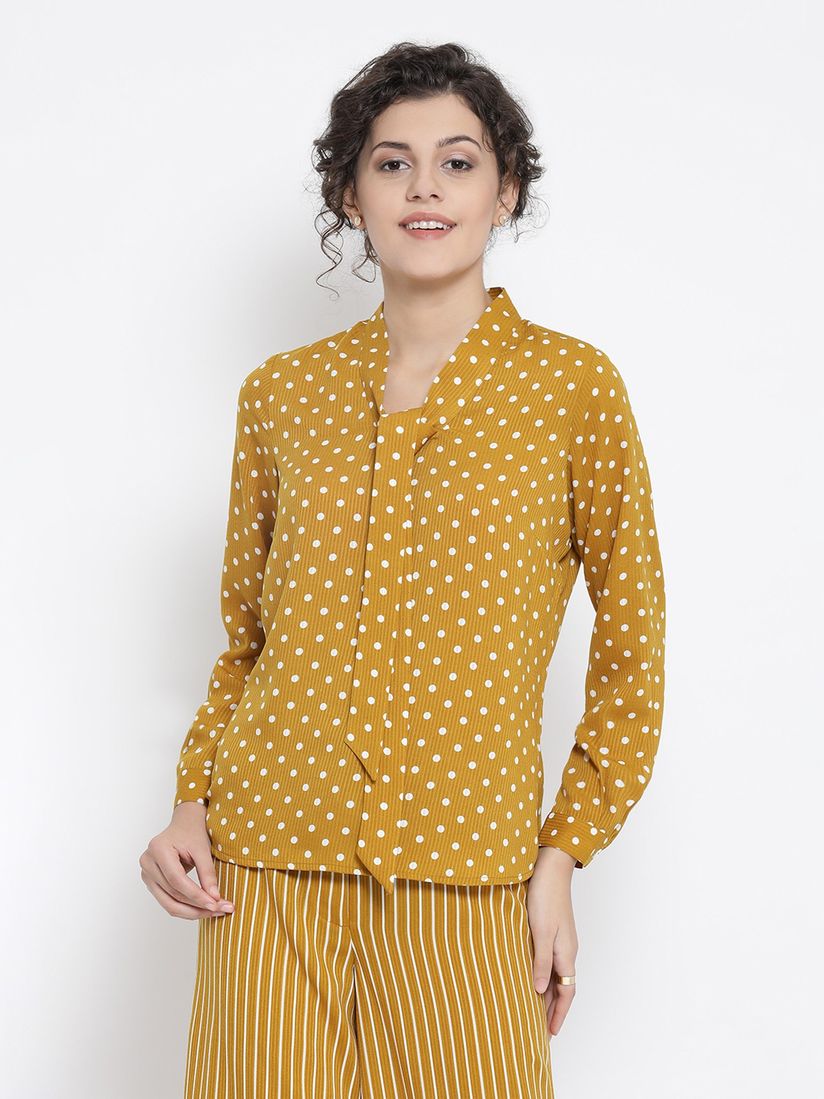 yellow knot top