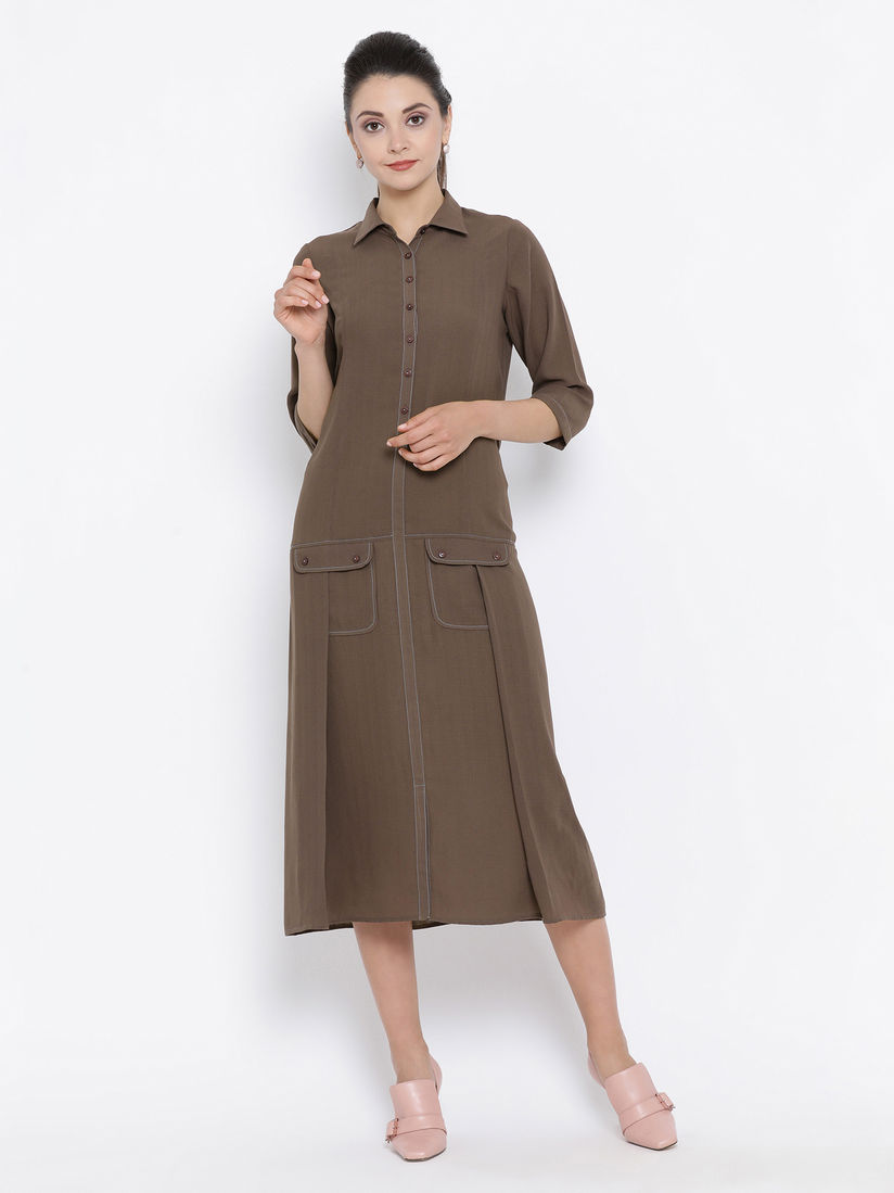 button pocket dress