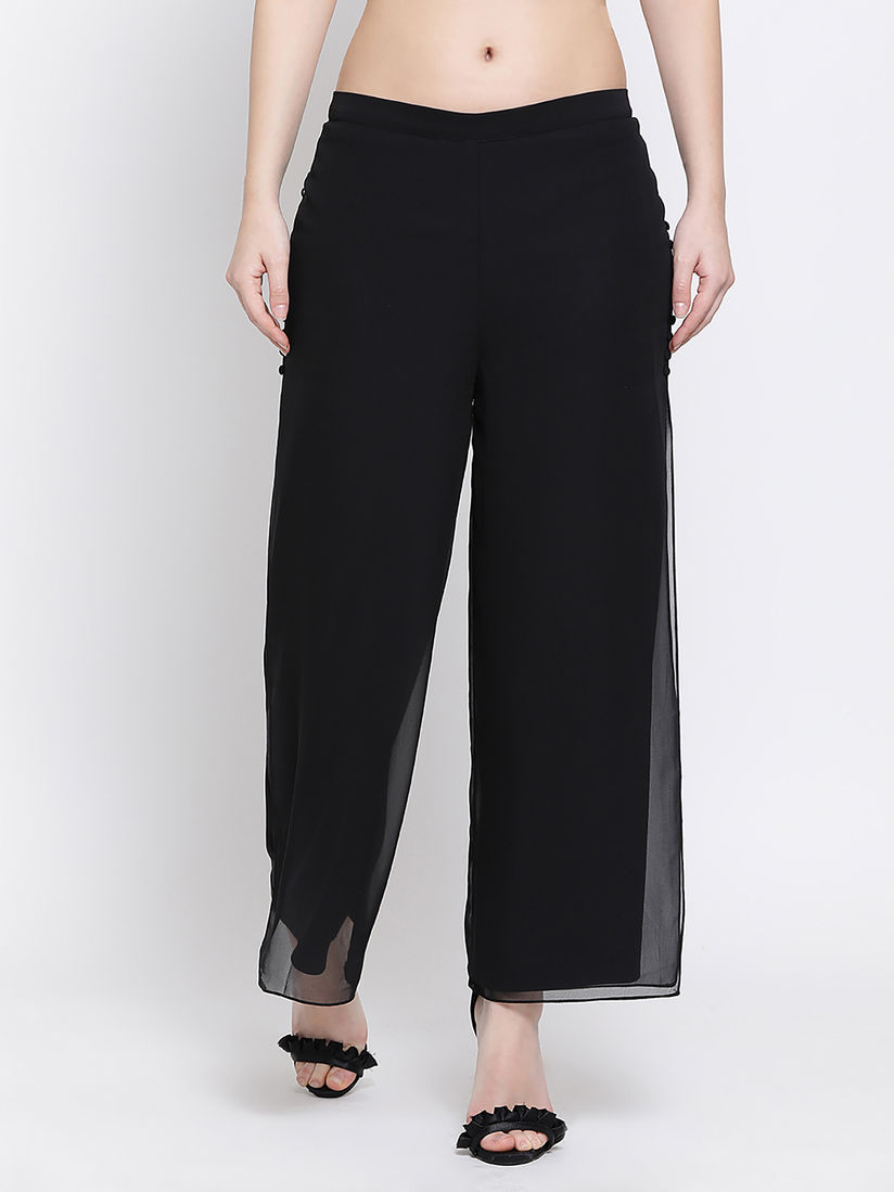 Palazzo georgette pants online clearance