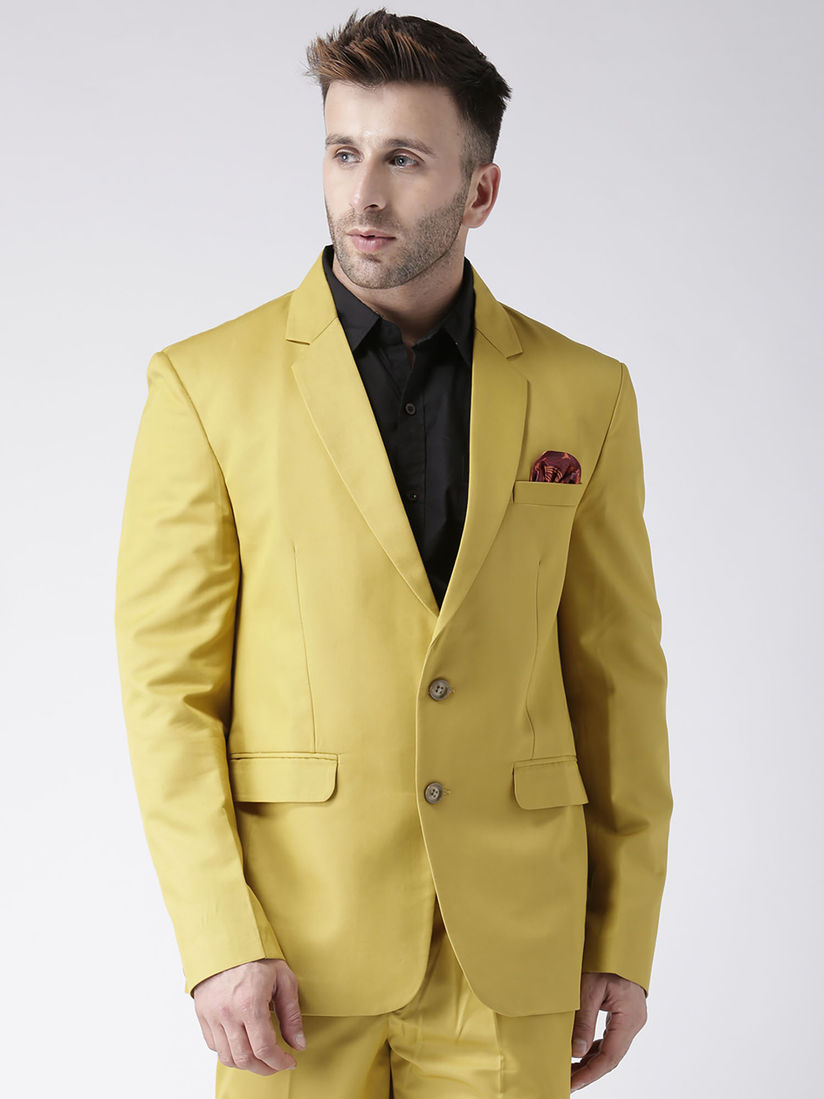 yellow casual blazer