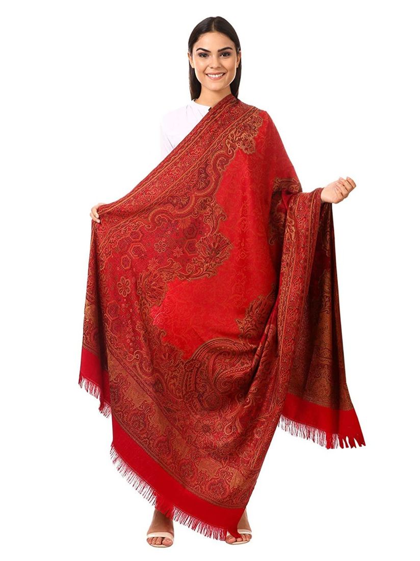 Red kashmiri shawl clearance