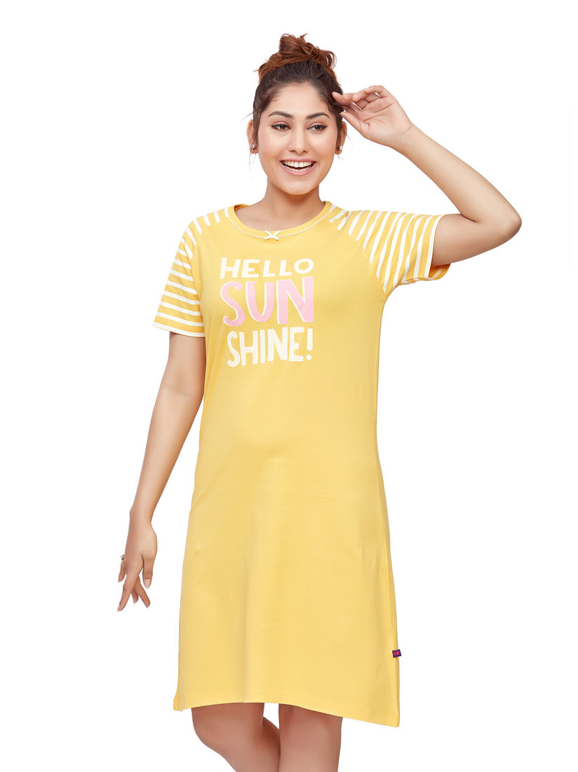 Yellow nighty dress Clearance