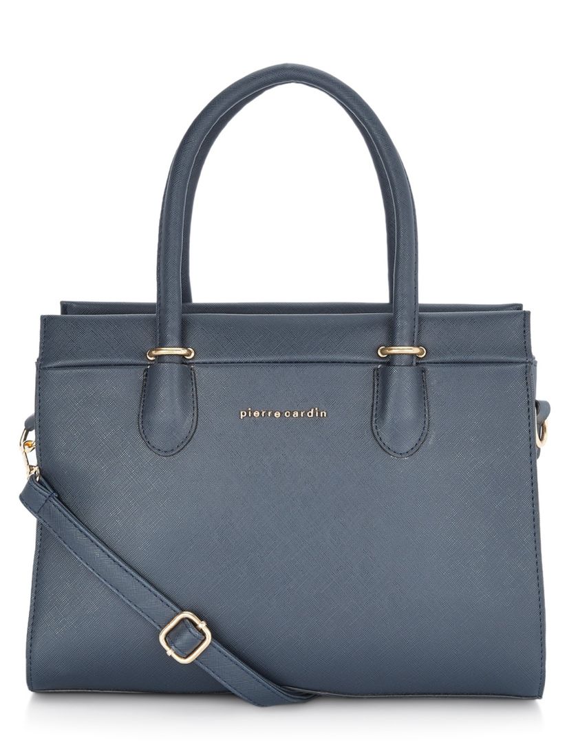 Pierre Cardin Satchel Blue Solid Handbag Online Nykaa Fashion