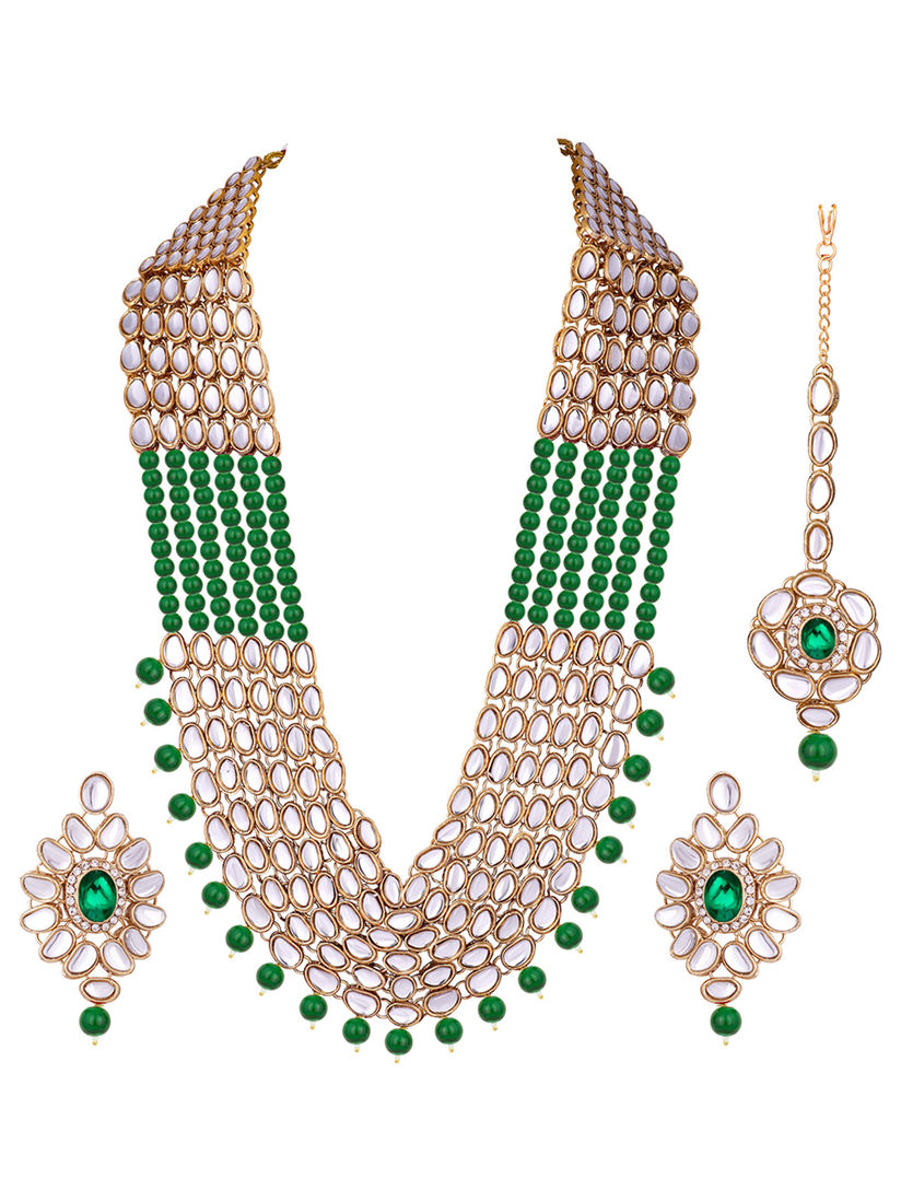 Peora Jewellery Set Buy Peora Collection 6 Layer Faux Pearl And Kundan Rani Haar Necklace Set With Earrings Maang Tikka Online Nykaa Fashion Indian gold plated red kundan stone rani haar necklace bollywood fashion set. peora collection 6 layer faux pearl and kundan rani haar necklace set with earrings maang tikka