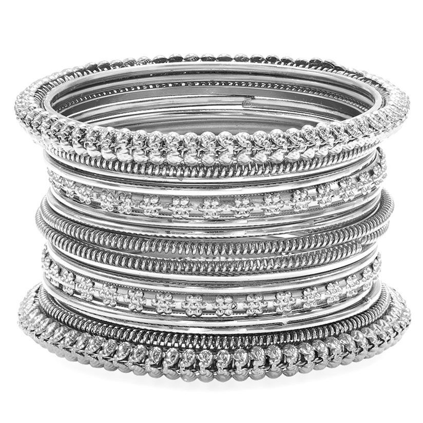 Peora Bangle Bracelets And Cuffs Buy Peora Traditional Antique Look Oxidised Silver Plated Bangle Set Online Nykaa Fashion Yellow chimes classic german silver oxidised jewellery set designer floral crafted traditional choker. peora traditional antique look oxidised silver plated bangle set pf34b01s s1