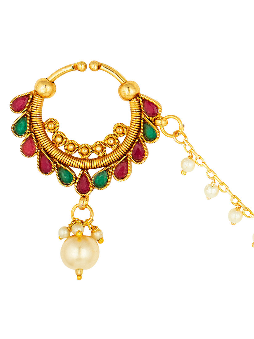 Peora Nose Rings Buy Peora Traditional Gold Plated Elegant Nose Ring Nathiya With Long Chain Bridal Women Jewellery Online Nykaa Fashion These bridal nose rings are the perfect choice for your wedding day. peora traditional gold plated elegant nose ring nathiya long chain bridal jewellery pf37nl22rg