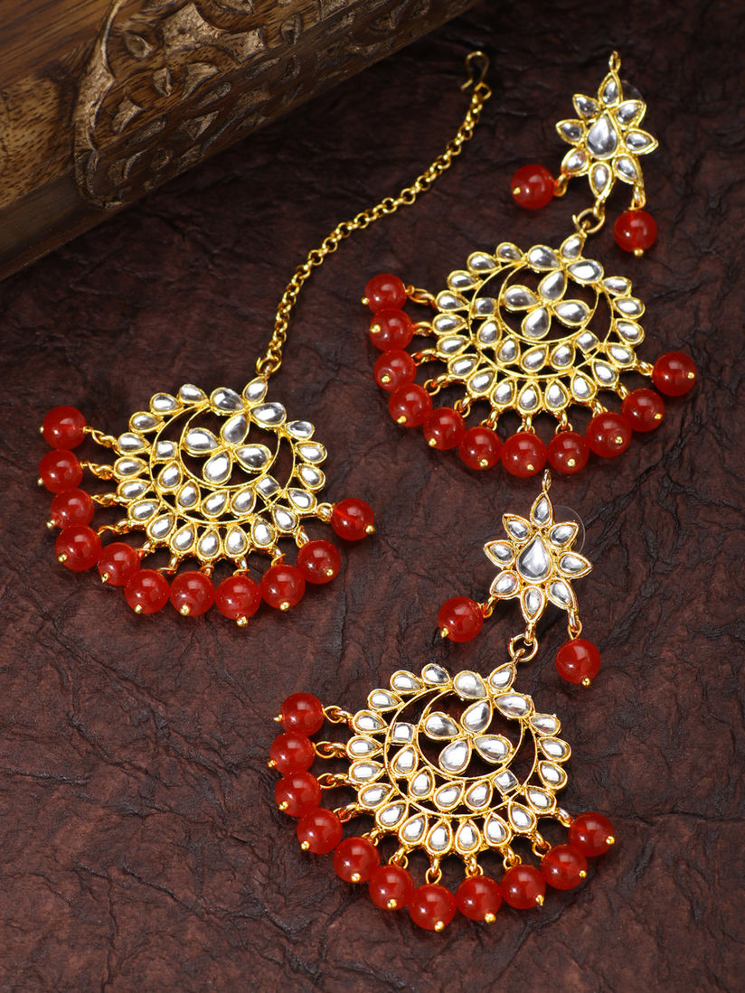 Peora Jewellery Sets Buy Peora 18k Gold Plated Kundan Faux Pearl Chandbali Earring With Maang Tikka Online Nykaa Fashion A wide variety of designer maang tikka options are available to you, such as main stone, jewelry main material, and gender.