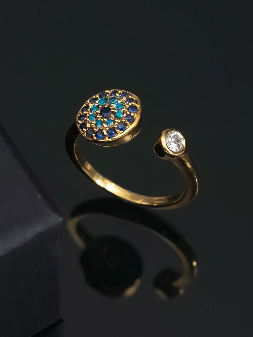 Pipa Bella Rings Buy Pipa Bella Gold Afet Evil Eye Finger Ring Online Nykaa Fashion