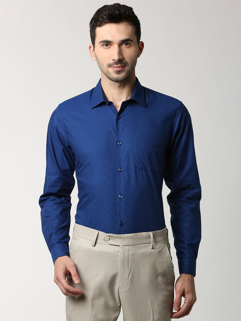 royal blue formal blouse