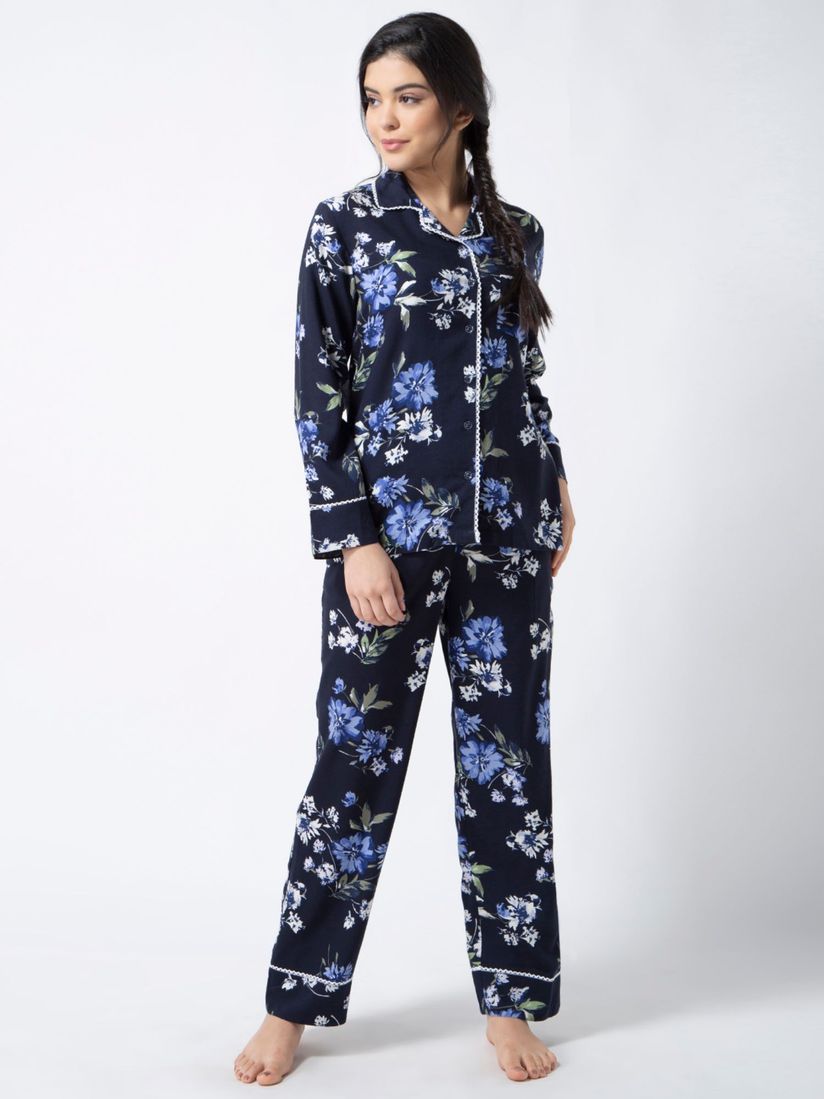 Womens navy pyjama set clearance