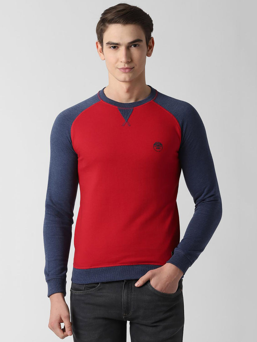 peter england red sweatshirt