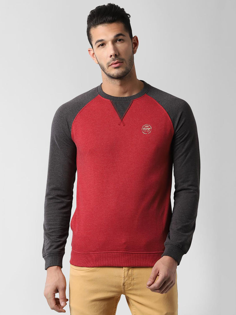 peter england red sweatshirt